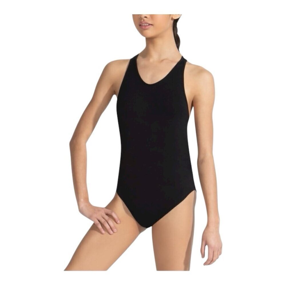 CAPEZIO Women’s Seamless Racerback Leotard Medium/Large Black Ribbed 11374W
